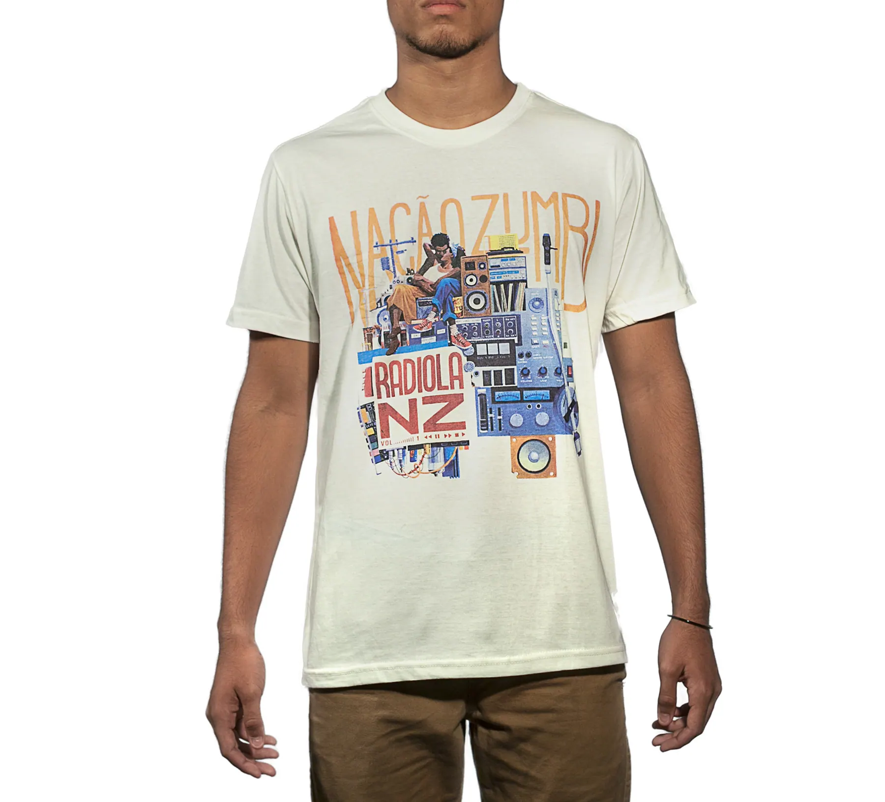 Cream t-shirt with the full album art