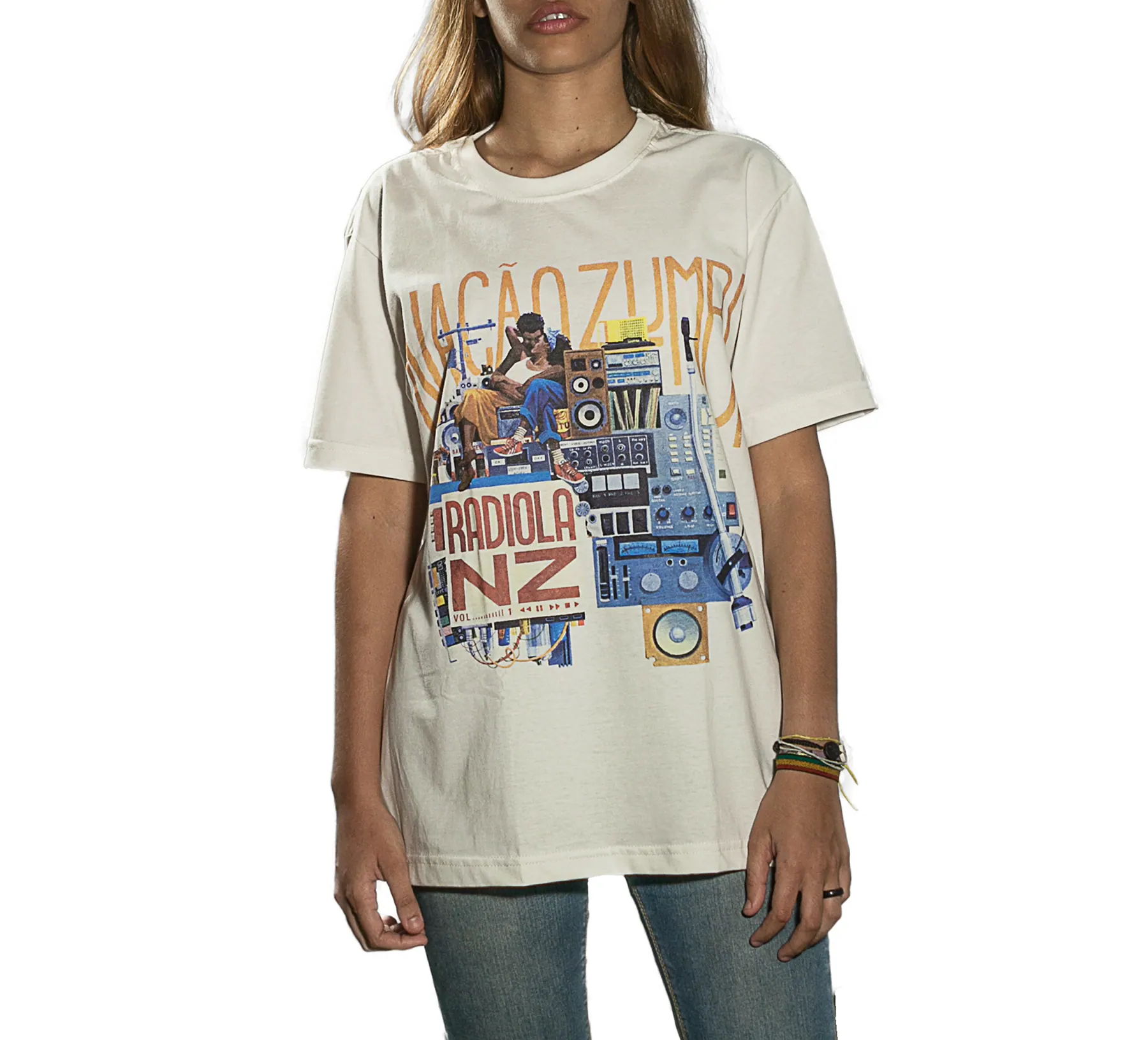 Cream t-shirt with the full album art