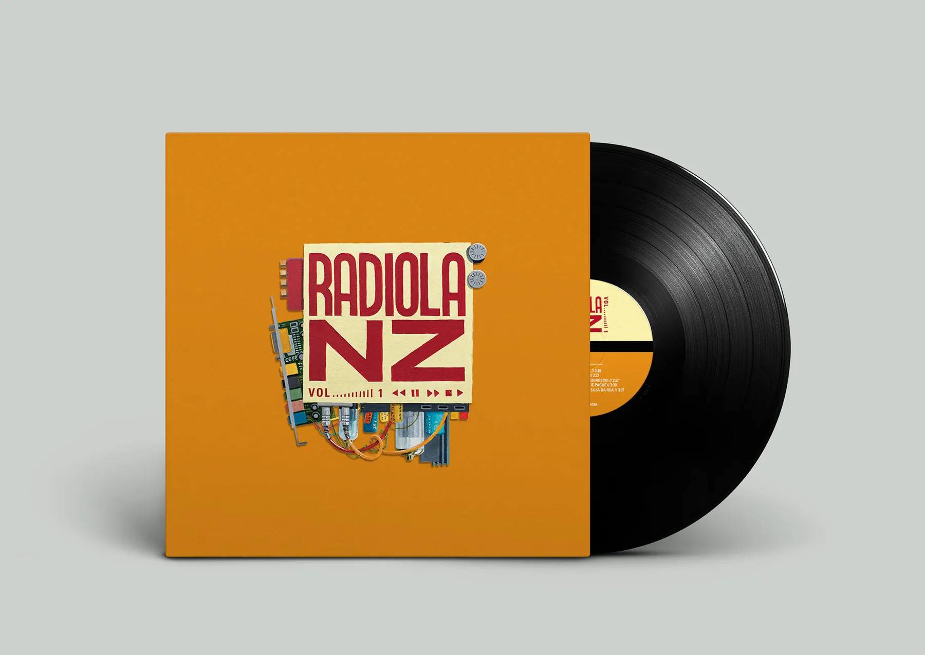 Vinyl layout on orange
