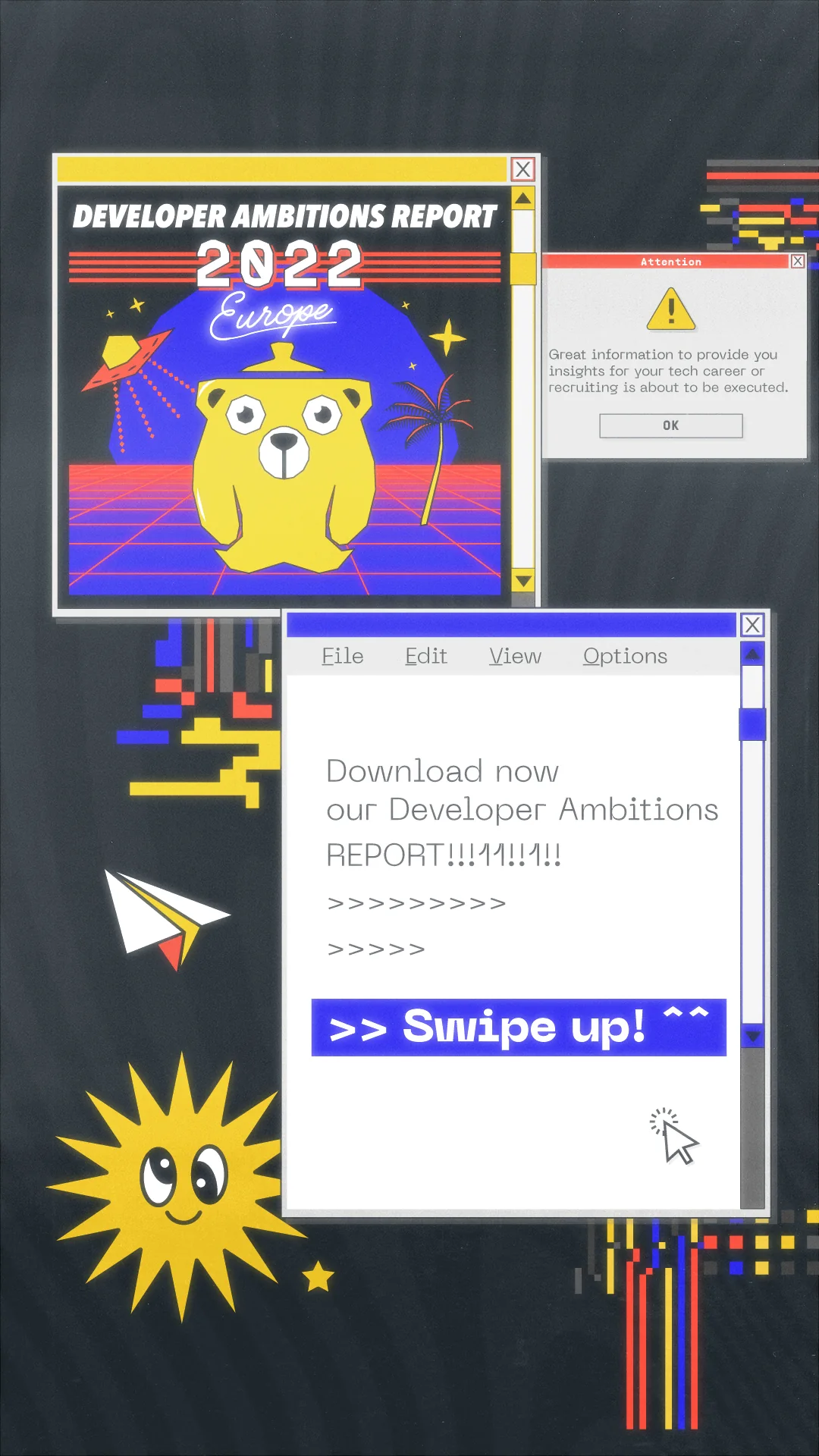 Developer Ambitions Report 2022: Instagram story, swipe up
