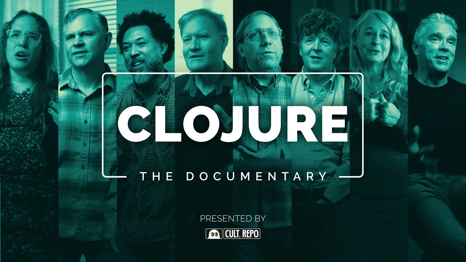 YouTube thumbnail: the cast of the Clojure documentary