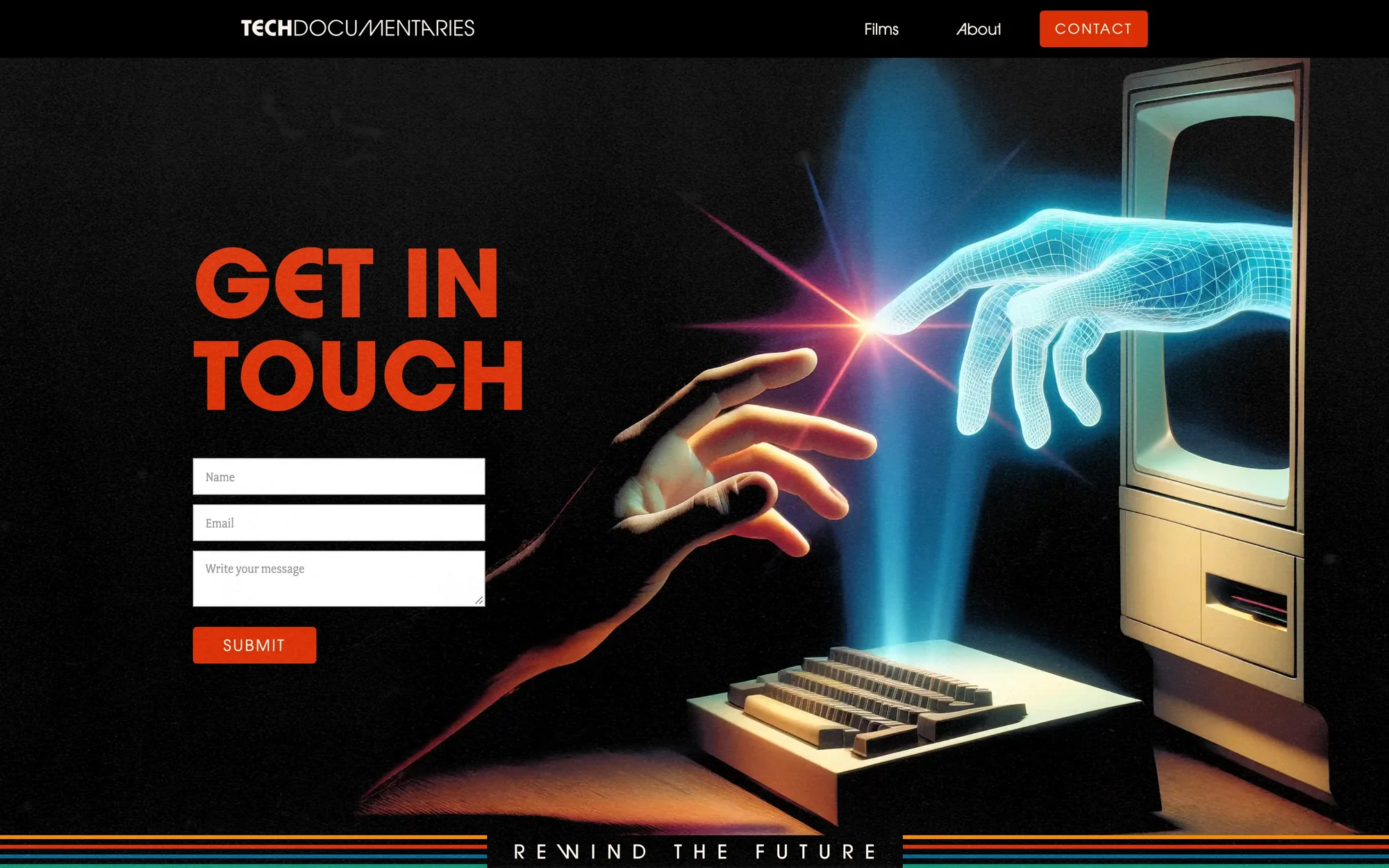 Get in touch: the contact form