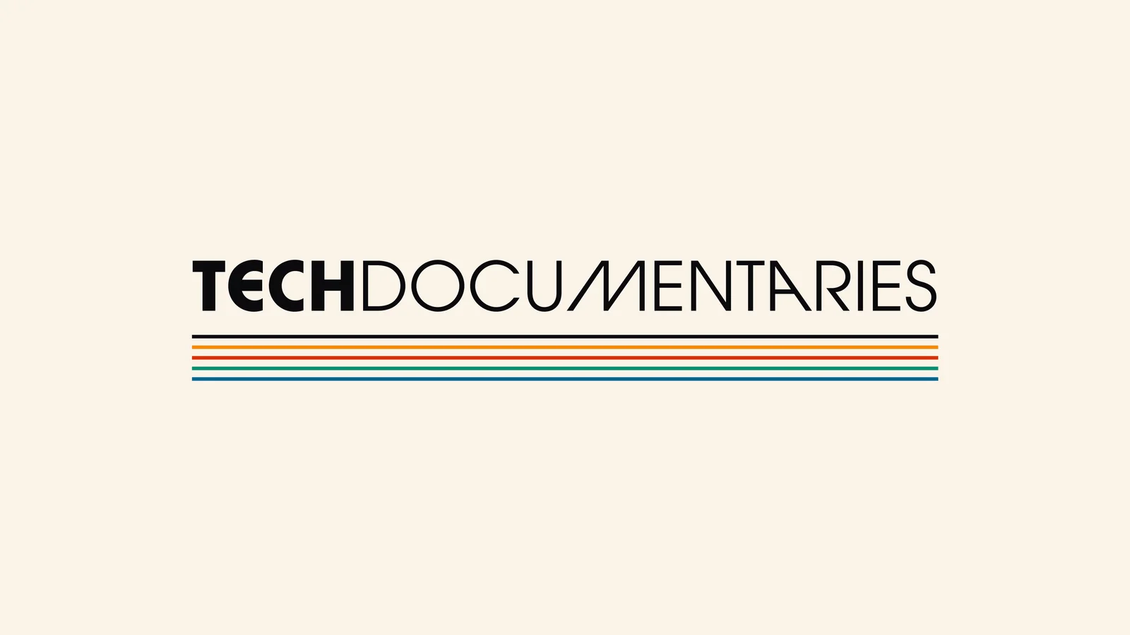 Tech Documentaries wordmark on cream