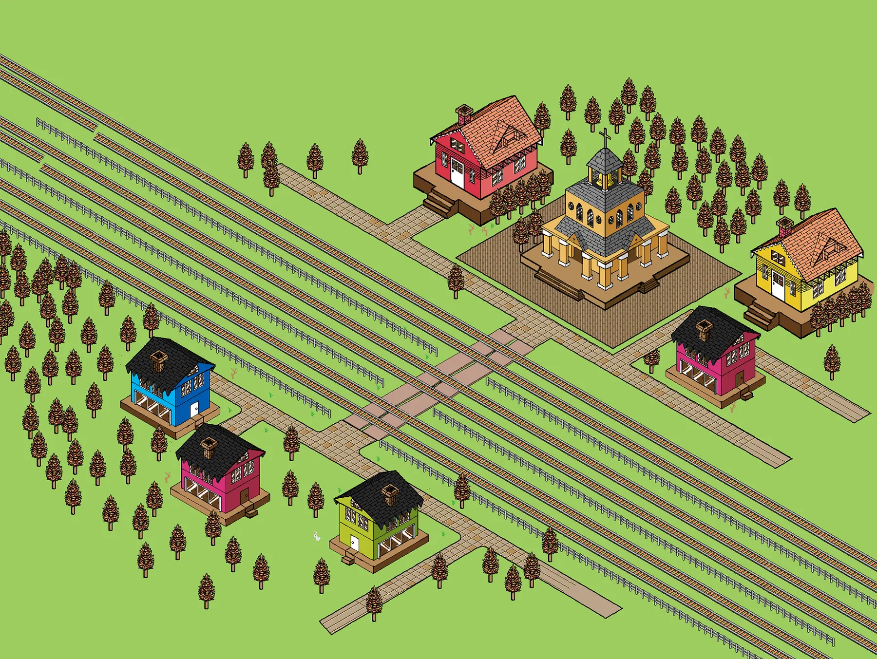 Isometric level scenario