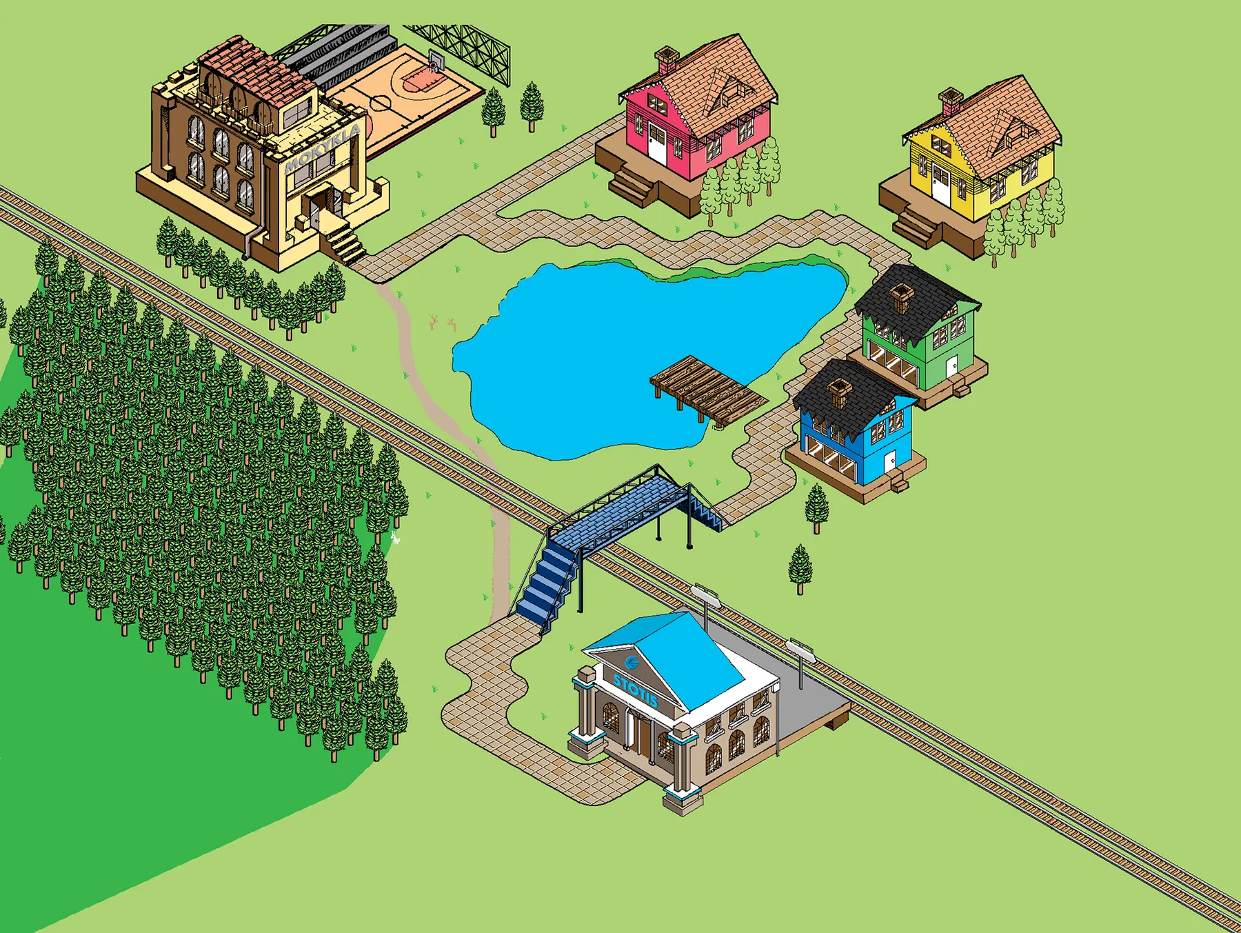 Isometric level scenario